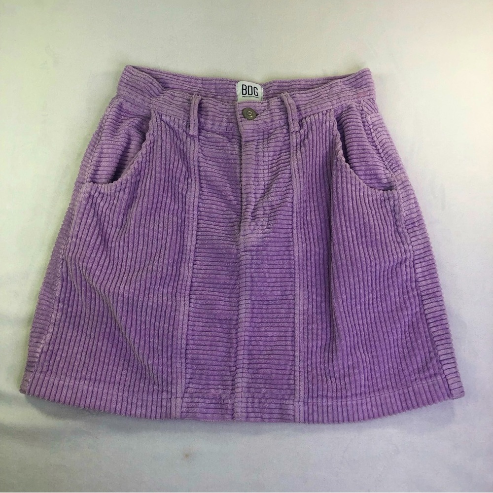 Urban Outfitters Corduroy Mini Skirt A-Line Colorful Summer Comfy Spring Retro